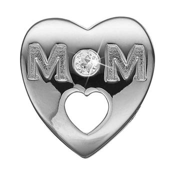 Christina Collect 925 sterling silver My Mom Heart with MOM and two glittering topaz, model 623-S100